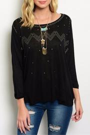  Black Printed Top