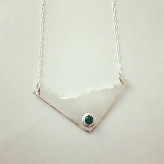  Emerald Sterling Silver Necklace