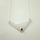  Emerald Sterling Silver Necklace