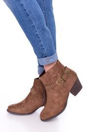  Rivets Brown Booties