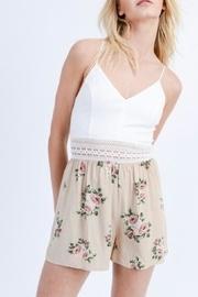  Crochet-lace Low-back Romper
