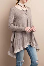  Striped Hem Tunic