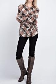  Plaid Zipper Sweater