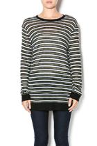  Striped Long Sleeve Sweater