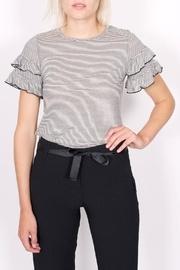  Ruffle Striped Tee