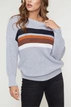  Front Color-block Sweater