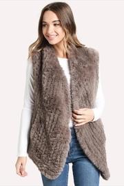 Draped Faux-fur Vest Taupe