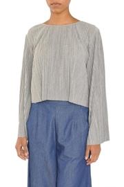  Grey Pleated Top