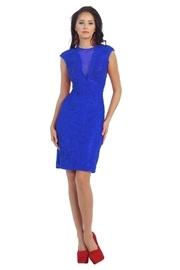  Royal Blue Lace Short Dress