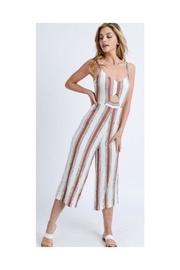  Peephole Striped Jumpsuit