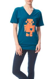 Robot Cotton V-neck Tee