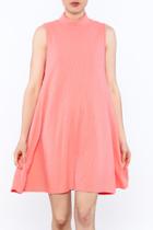  Coral High Neck Dress