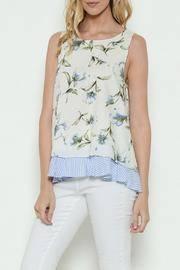  Floral Contrast Blouse