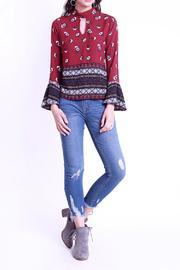 Floral Burgundy Blouse