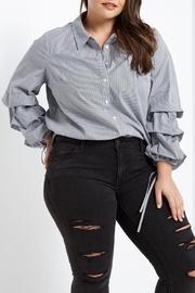  Ruffle Button Up