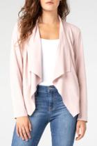  Pink Draped Suede Jacket