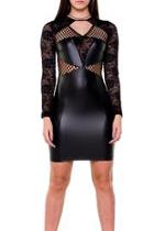  Caged Pleather Dress