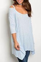  3/4blue Sleeve Tunic