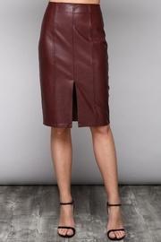  Slit Leather Skirt