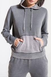  Faded Wash Hoodie-stormgrey