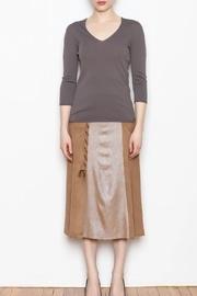  Metallic Suede Skirt