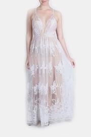  Nude Monochrome Floral Gown