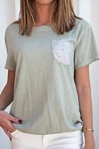  T-shirt W/sequins Pocket