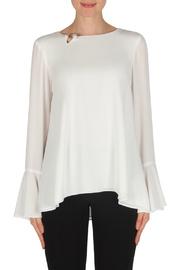  Pearl Detail Bell Sleeve Blouse