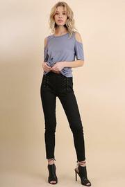  Black Lace Up Jegging