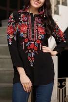  Embroidered Shirt Top