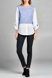  Demin Striped Top