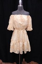 Off-shoulder Puff-sleeve Dress