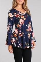  Flowered Tunic Top