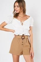  Ruffle Eyelet Top