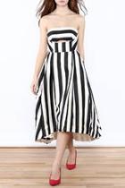  Stripe Ankle Dress