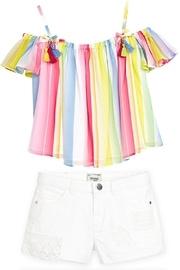 White Denim/lace Shorts