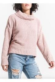  Cowl-neck Chenille Sweater