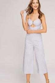  Stripe Culotte Jumpsuit