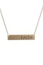  Faith Message-bar Necklace