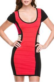  Rust Bandage Dress