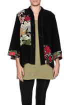 Asian Print Crepe Jacket