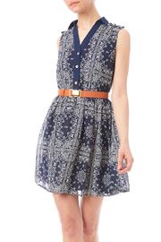  Navy Paisley Dress