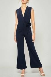  Notched-lapels Wide-leg Jumpsuit