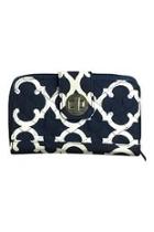  Navy Quilted Wallet
