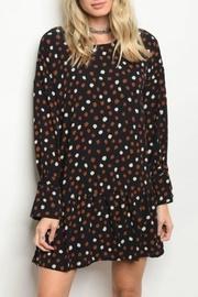  Navy Polka-dot Dress