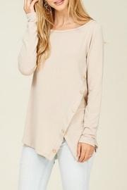  Side-button Asymmetric Tee