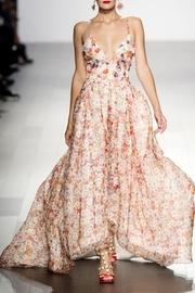  Sleeveless Print Gown
