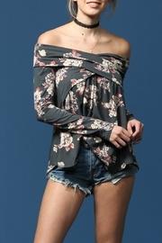  Floral Criss-cross Top