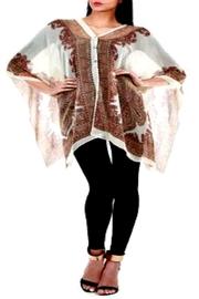  Beige Paisley Poncho