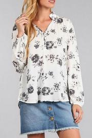  Floral Button Top